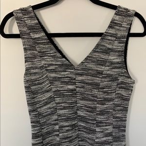 Black and white woven dress